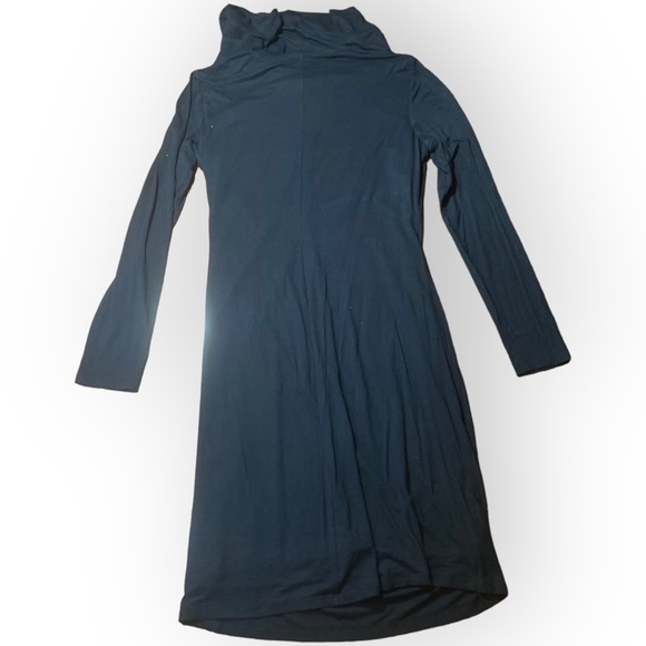 Ralph Lauren Stretch Black Cowl Neck Long Sleeve Bodycon Dress Size 12 - Picture 5 of 10